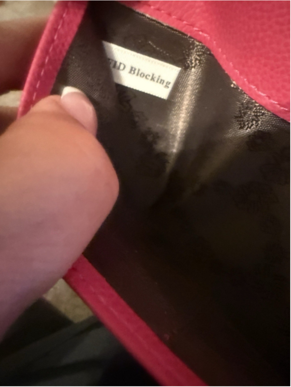 Bveyzi Leather Wallet Fuchsia RFID BLOCKING NEW - Picture 6 of 16